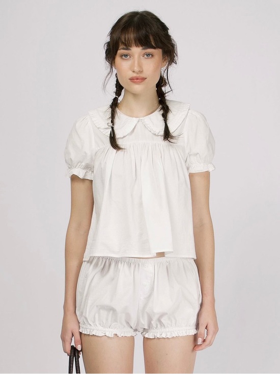 My Mum Made It Tops - MY MUM MADE IT Babydoll Top - White Cotton